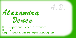 alexandra denes business card